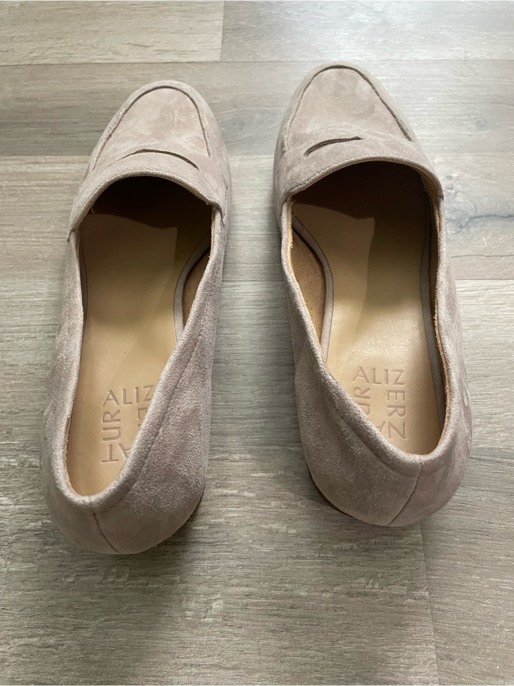 NWT Naturalizer Leather Suede Neutral Loafers - Size 9.5 - Picture 3 of 7